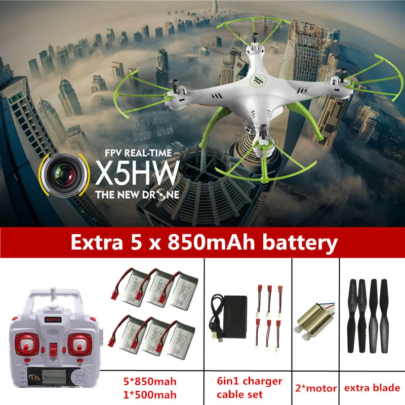 SYMA X5hw Радиоуправляемый квадрокоптер Дрон с камерой wifi x5c x5sw Квадрокоптер