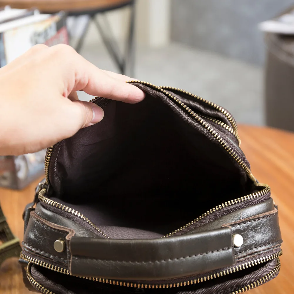 Оригинальная кожаная мужская модная повседневная сумка тоут Mochila дизайнерская