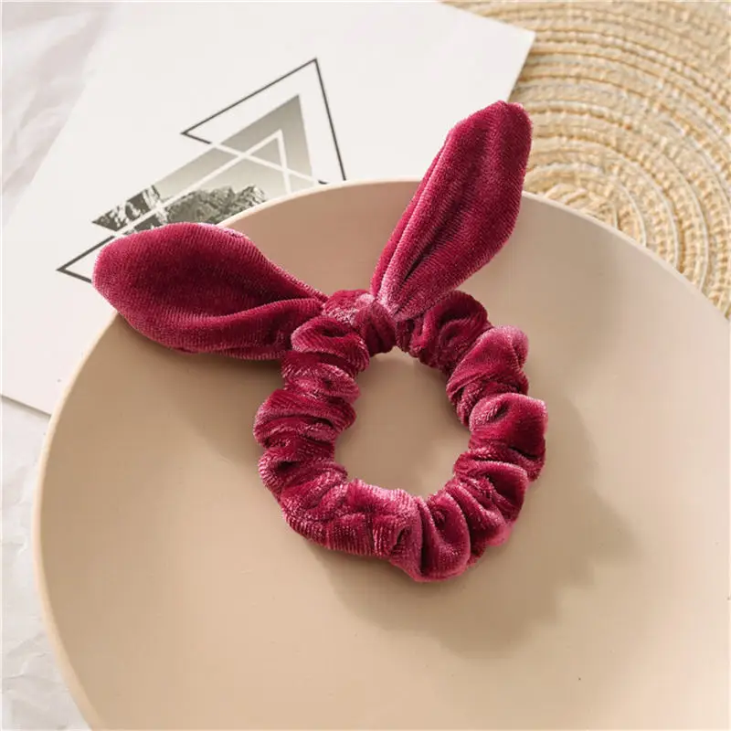 Вельветовая повязка для волос с милыми кроличьими ушами Детские аксессуары