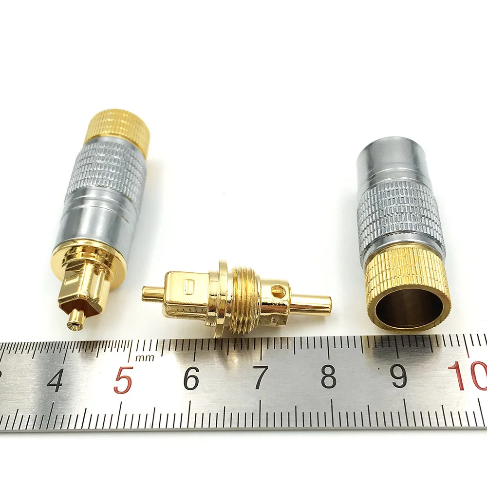 1 шт. новинка позолоченное Латунное оптическое волокно штекер цифровой звук