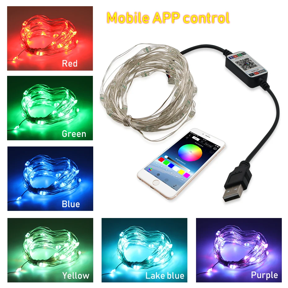 Декоративная светодиодная гирлянда ZHONGJI RGB вечерние свадебное украшение