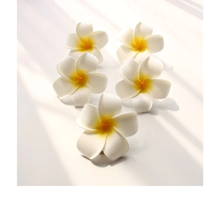 10 шт. заколки для волос frangipani Summer Sunny Bright Plumeria Flower Foam 6 размеров Заколки головные