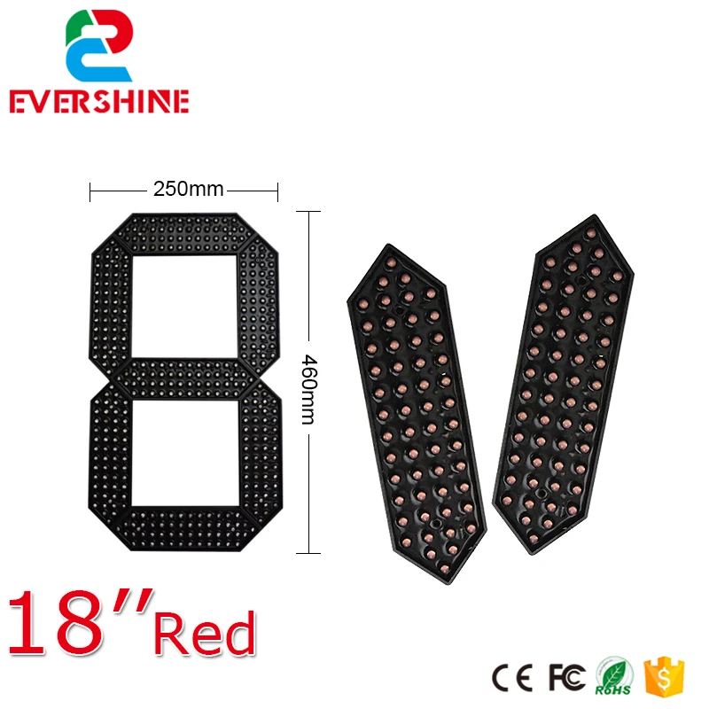 

7 segment LED number module 18 inch red green white led oil price digital sign dispaly clock module
