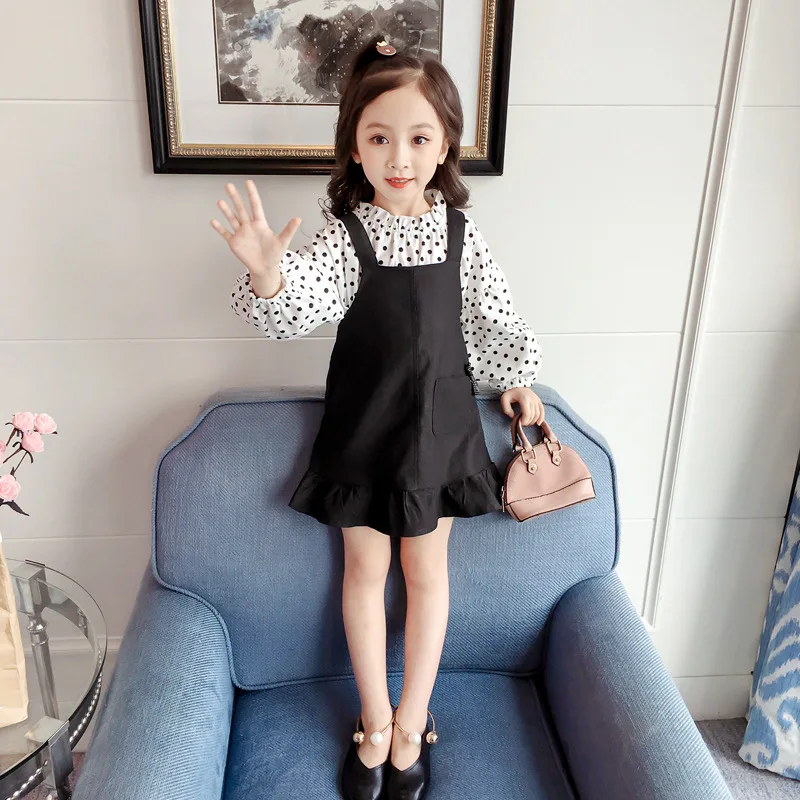 Детская одежда для девочек весна-осень 2019 новый корейский милый женский топ и в