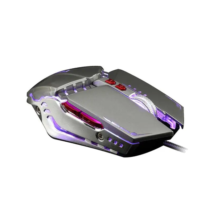 Серый G50 Проводная Механическая игровая мышь E-sports ноутбук Настольный компьютер USB мышка с подсветкой - Цвет: Серый