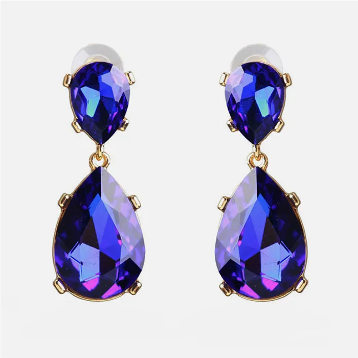 E1258 Ztech 32 дизайн синий кристалл/Кисточка/смолы Eearrings pendientes mujer moda Za новые большие массивные Оптовые аксессуары для ушей - Окраска металла: E1258