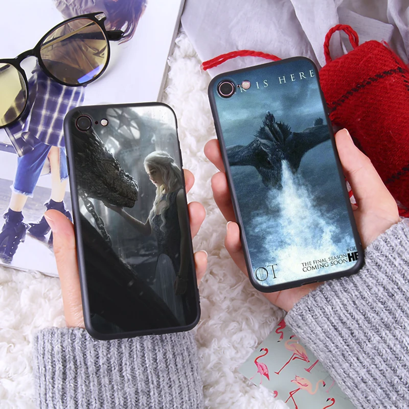 Game of Thrones Phone Case for iPhone 6 6s 7 8 Plus X XR XS Max Soft Shockproof Silicone Cover Jon Snow Dany Luxury |