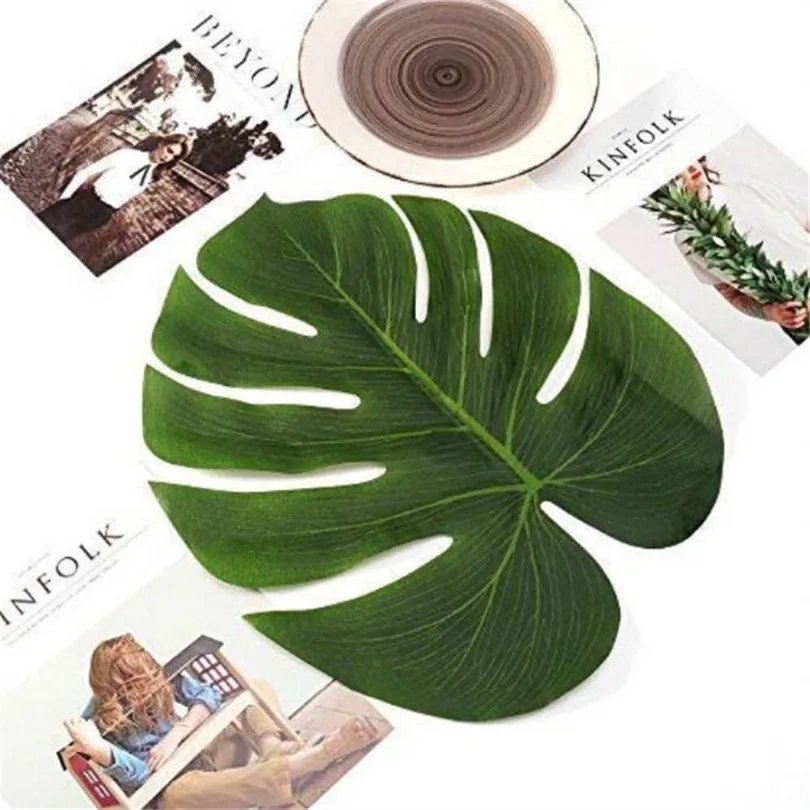 60pcs Fake Monstera Leaf Greenery Silk Green Leaves Plant for Floral Arrangement Wedding Wall Decoration | Дом и сад