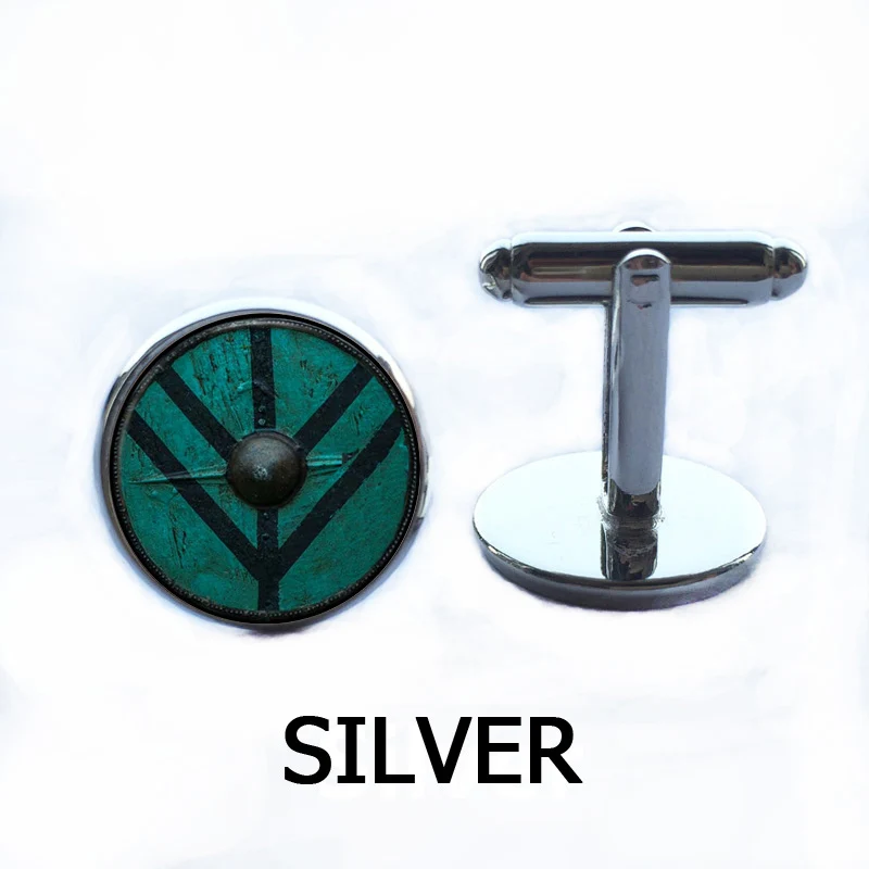 19cufflink 16mm Новое поступление кулон викинга щит лагертха кулон ювелирное изделие Cothic стекло кабошон ожерелье подвеска, амулет подарки HZ1 - Окраска металла: 19cufflink 16mm