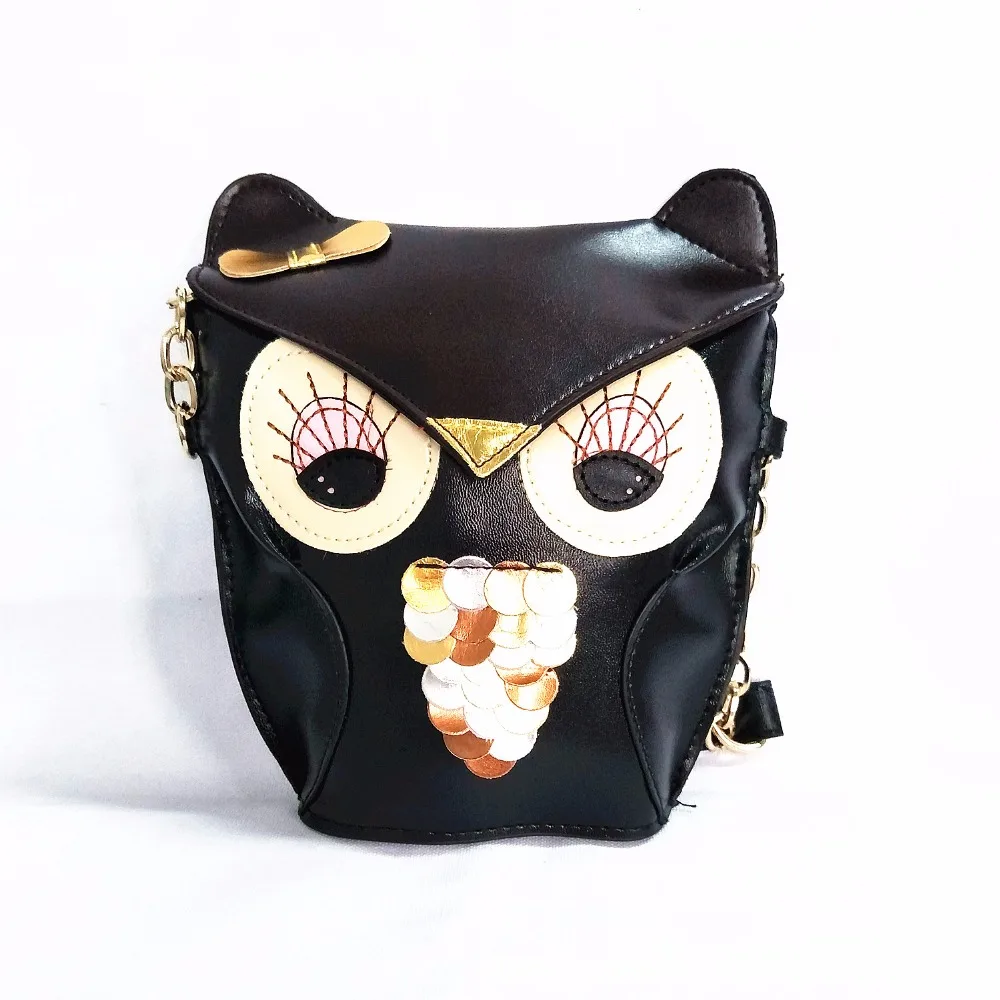 M587 Cute Animal Owl Pu Leather Messenger Bags Bag Small Size Girl Gift Wholesale | Багаж и сумки