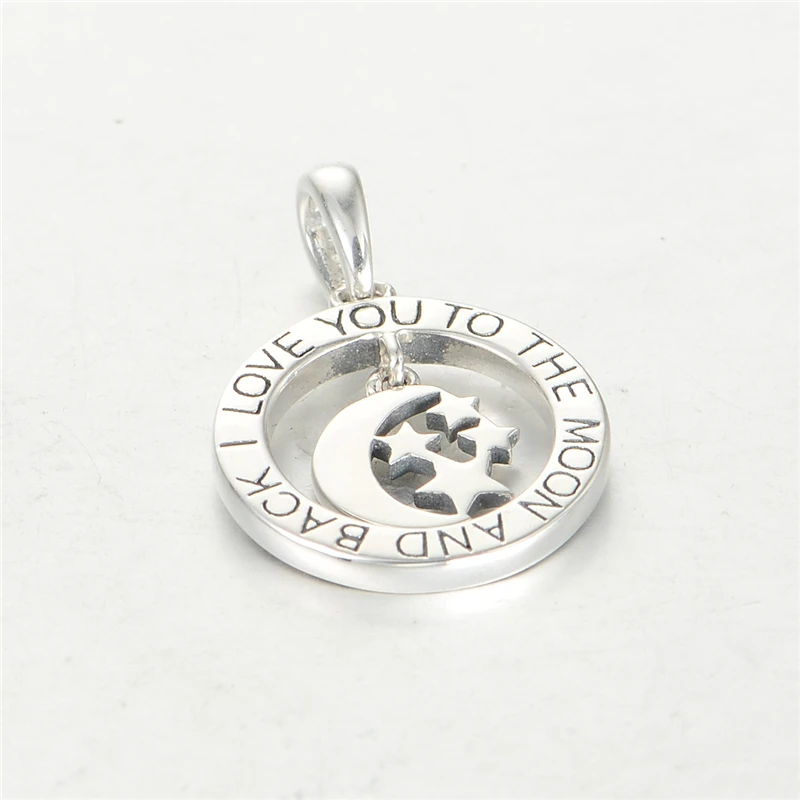 Кулоны для ожерелья из серебра 925 пробы с надписью i love you to the moon and back|925 sterling silver
