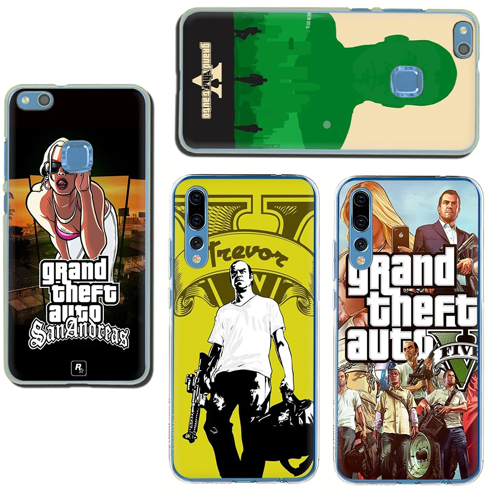 Твердый чехол для телефона с GTA 5 Grand Theft Huawei Honor 6A 7A 2 ГБ 3 Гб Pro 7X 8 Lite 8C 8X 9 10 Lite|Бамперы|