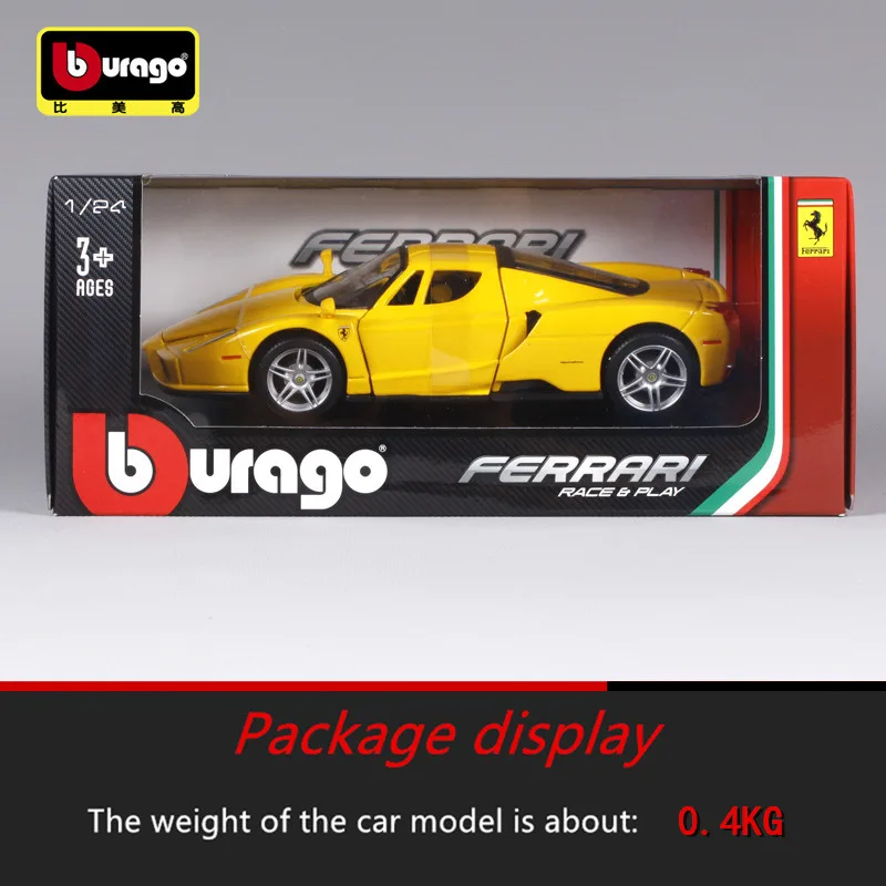 Bburago 1:24 Ferrari Enzo collection manufacturer authorized simulation alloy car model crafts decoration collection toy tools