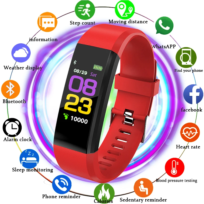 Спортивные Смарт часы для мужчин и женщин Bluetooth цифровые светодиодные