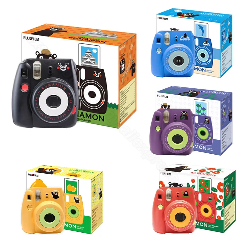 Fujifilm Instax Mini 8 Kumamon мгновенная камера набор Kumamon камера+ Kumamon пленка+ специальный ноутбук+ кольцо для ключей+ ремешок+ наклейка