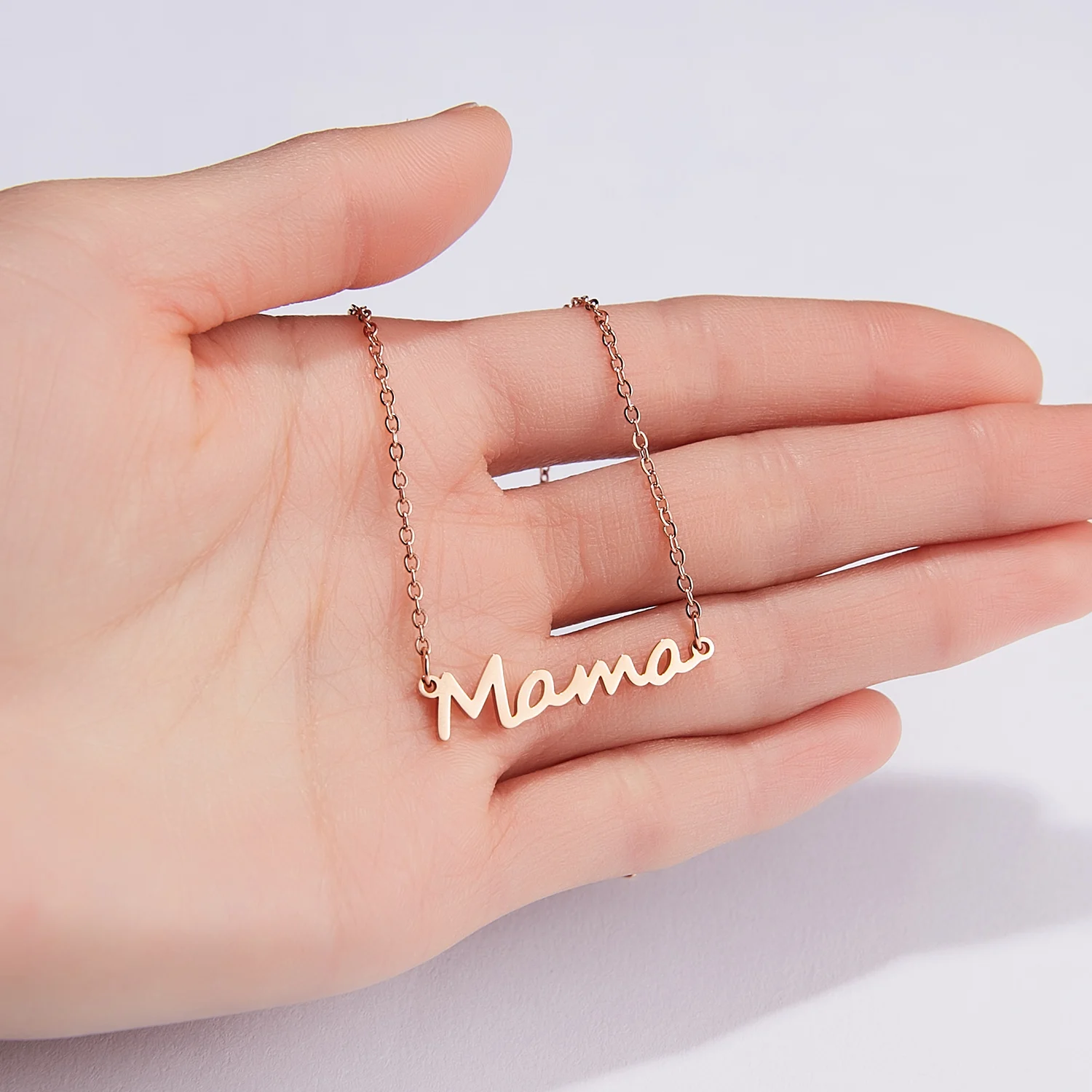 Rinhoo I Love Mama колье с подвеской в виде буквы золотого цвета из нержавеющей стали