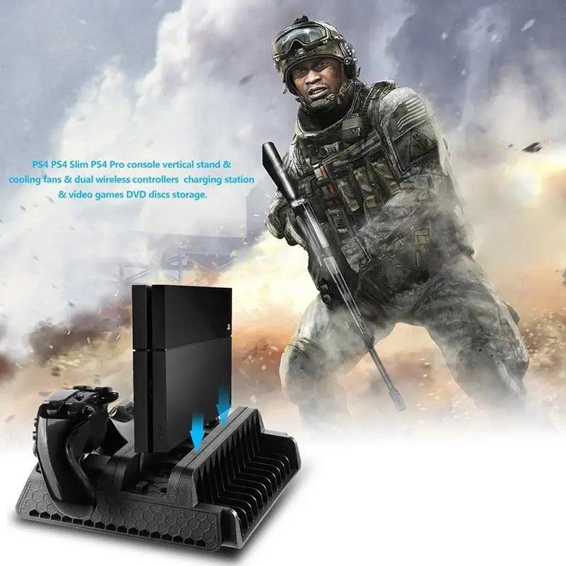 EastVita USB двойной геймпад зарядное устройство с охлаждающим вентилятором для