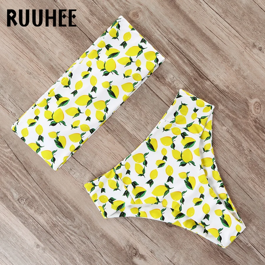 Бандаж RUUHEE, бикини, купальник для женщин, купальник, высокая талия, бикини, набор,, купальник, пуш-ап, Maillot De Bain Femme, пляжная одежда