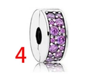 Настоящее серебряное серебро 925 пробы бусина с фиксирующей пряжкой бусины