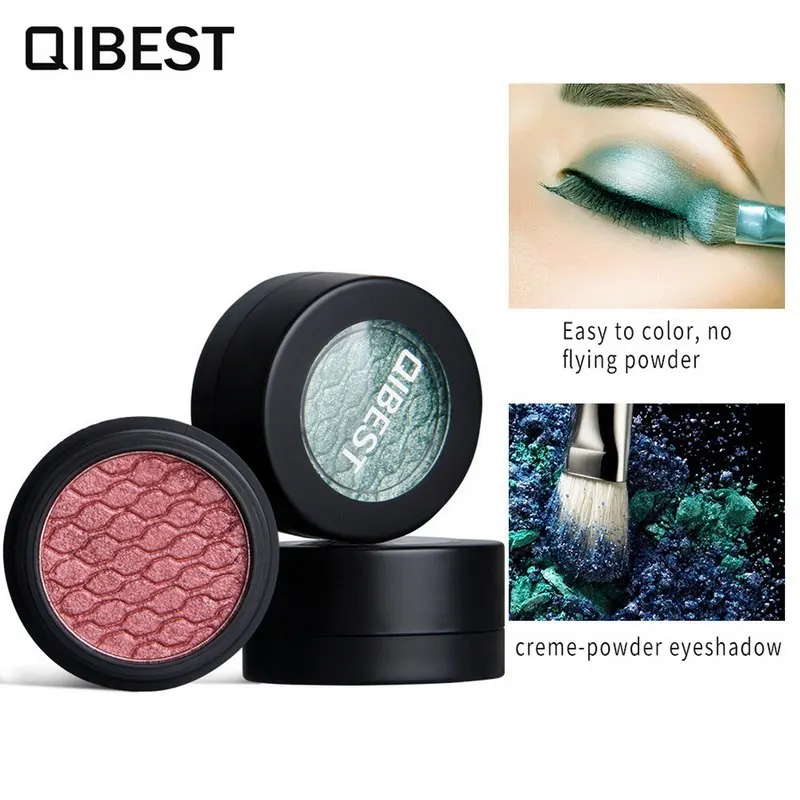Бренд QIBEST одноцветные мерцающие тени для век Картофельная паста текстура
