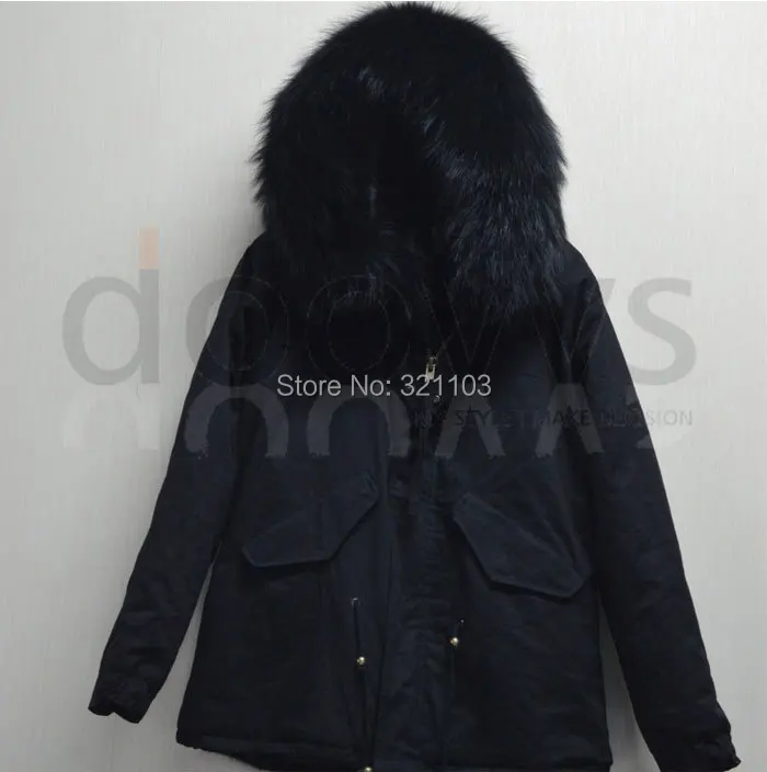 Зимнее женское длинное пальто ветровка/Тренч черное большое меховое с меховым