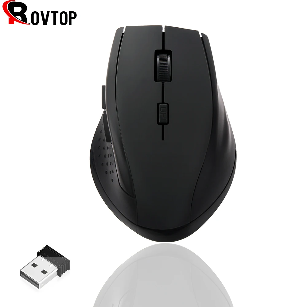 Rovtop USB Беспроводная мышь 1200 dpi регулируемый USB 3,0 приемник оптическая компьютерная мышь 2,4 ГГц эргономичные мыши для ноутбука ПК мышь