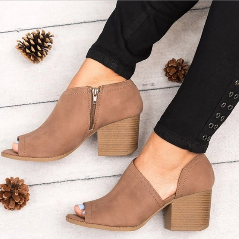 Удобные прогулочные туфли на тонком каблуке 8 см Женские босоножки Sandalias Mujer Новые