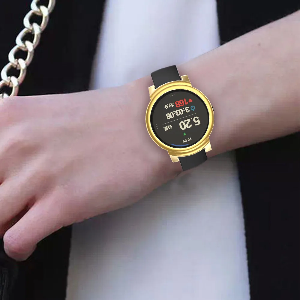 Чехол-протектор для Ticwatch E, покрытие для часов из ТПУ, мягкий силиконовый защитный бампер, аксессуары, черный и серебристый цвета
