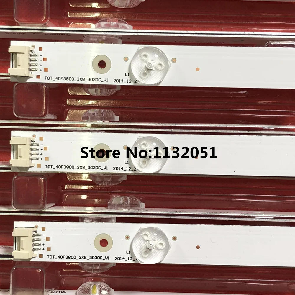 

Светодиодная подсветка для телевизора T C L 40 дюймов L40F3303B L40F3301B L40F3800A, лента для освещения, экран LVF400SS0TE2V2, 3 шт.