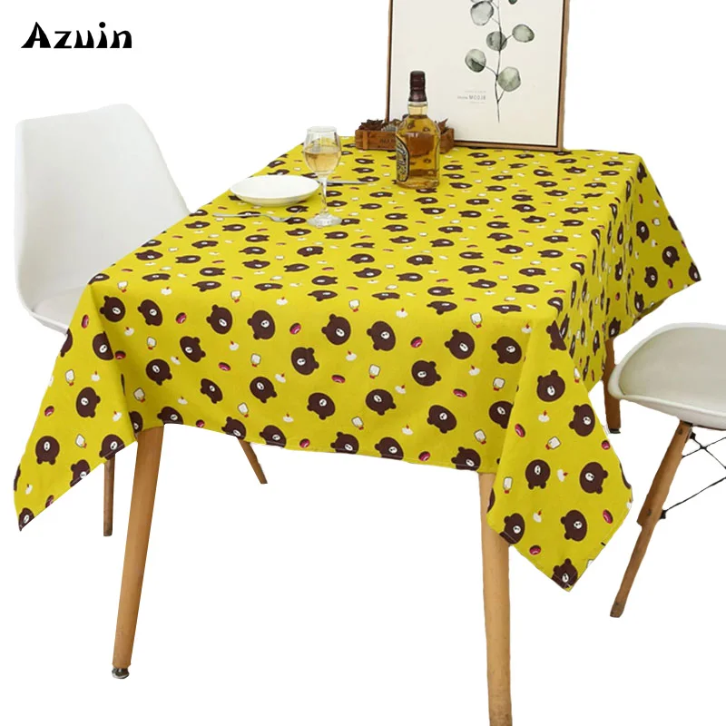 Клееная ткань на скатерть для кухонного стола детская из хлопка и льна