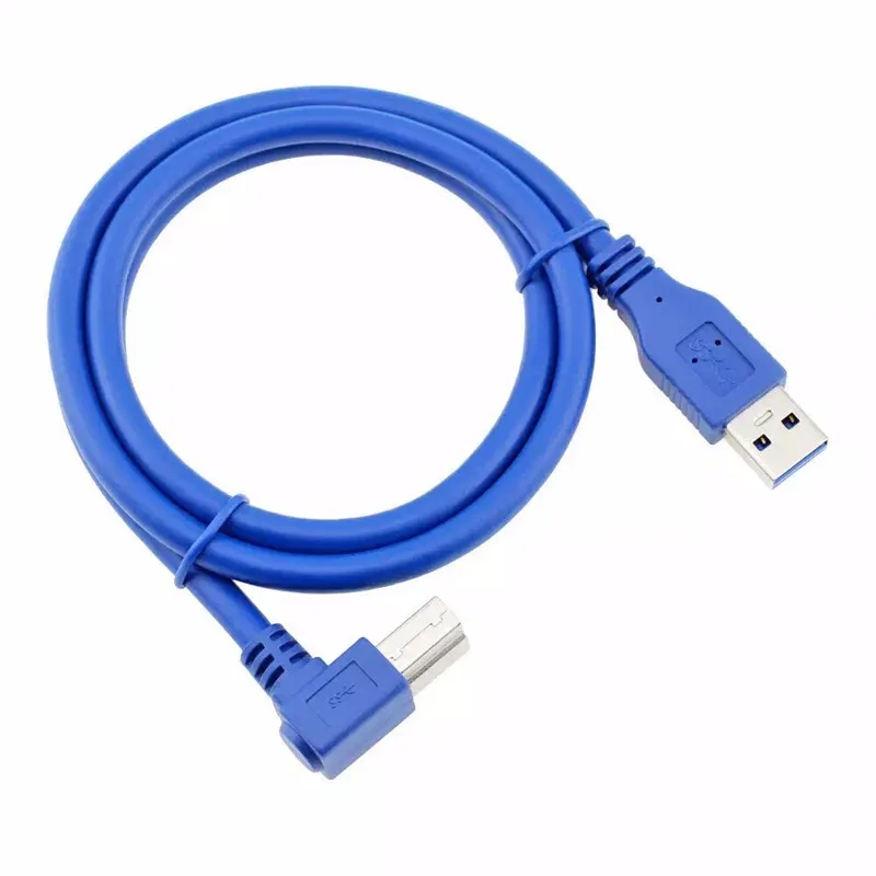 Высокое качество USB 3 0 A Male to B 90 градусов правый угол принтер кабель 60 см/0 6 м 100 см |