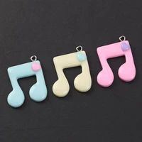 20pcs 2224mm music note charms resin charms necklace pendant keychain charms for diy decoration