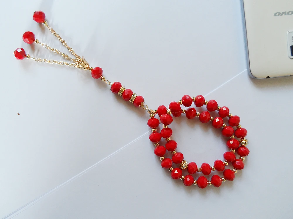 Новый дизайн 2020 керамический браслет с красными кристаллами красный