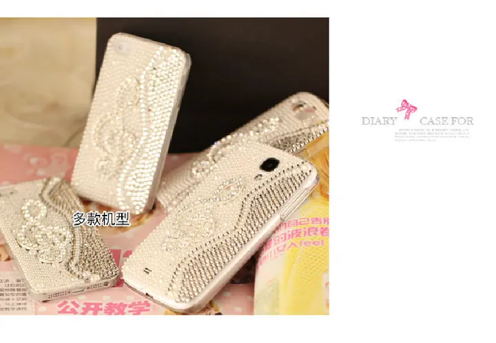 Free Shipping!Customize Pearls/Rhinestone PC Case for Samsung Note2/3/4 Edge N9150 Fashion Cover Galaxy n7100 n9000 n9100|cover sofa|cover samsung