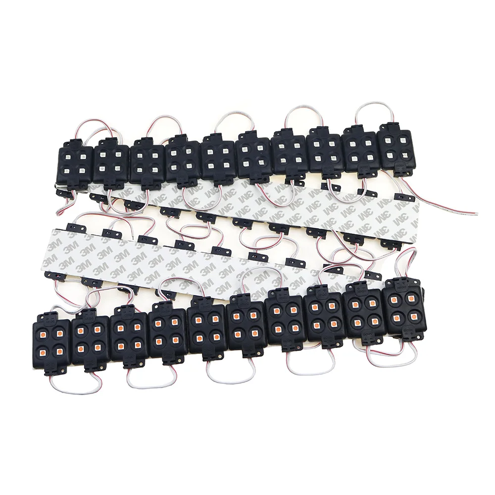 Водонепроницаемый квадратный светодиодный модуль IP65 20 шт./лот 4 светодиода 5050 SMD 12