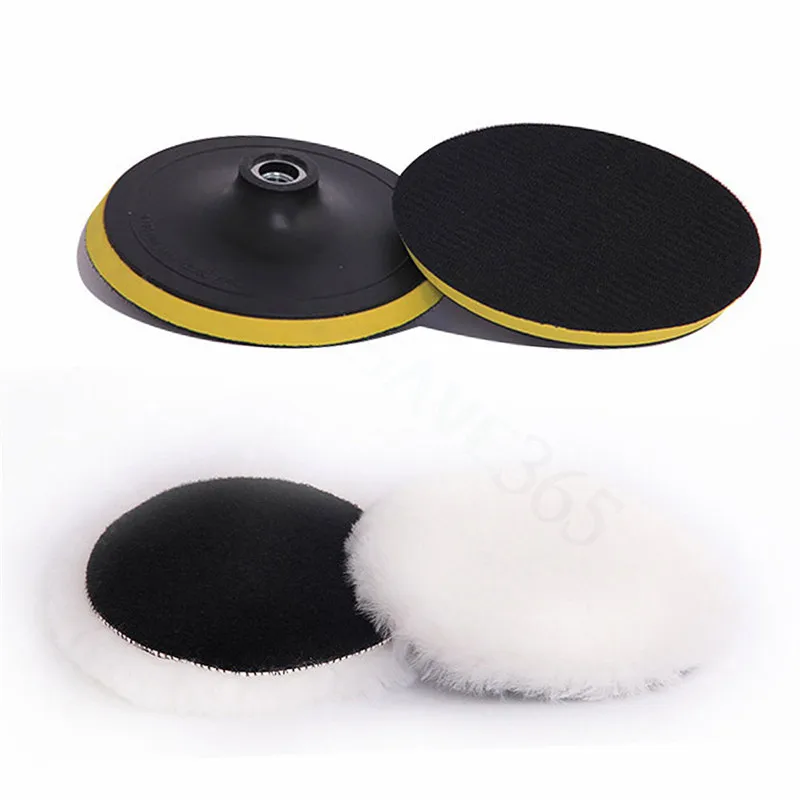 

A set of Durable 4" Buffer Pad Set Kit +Drill Adapter For Car polish Tool Car Care Kits Automotive Care Supplies Car cleaning