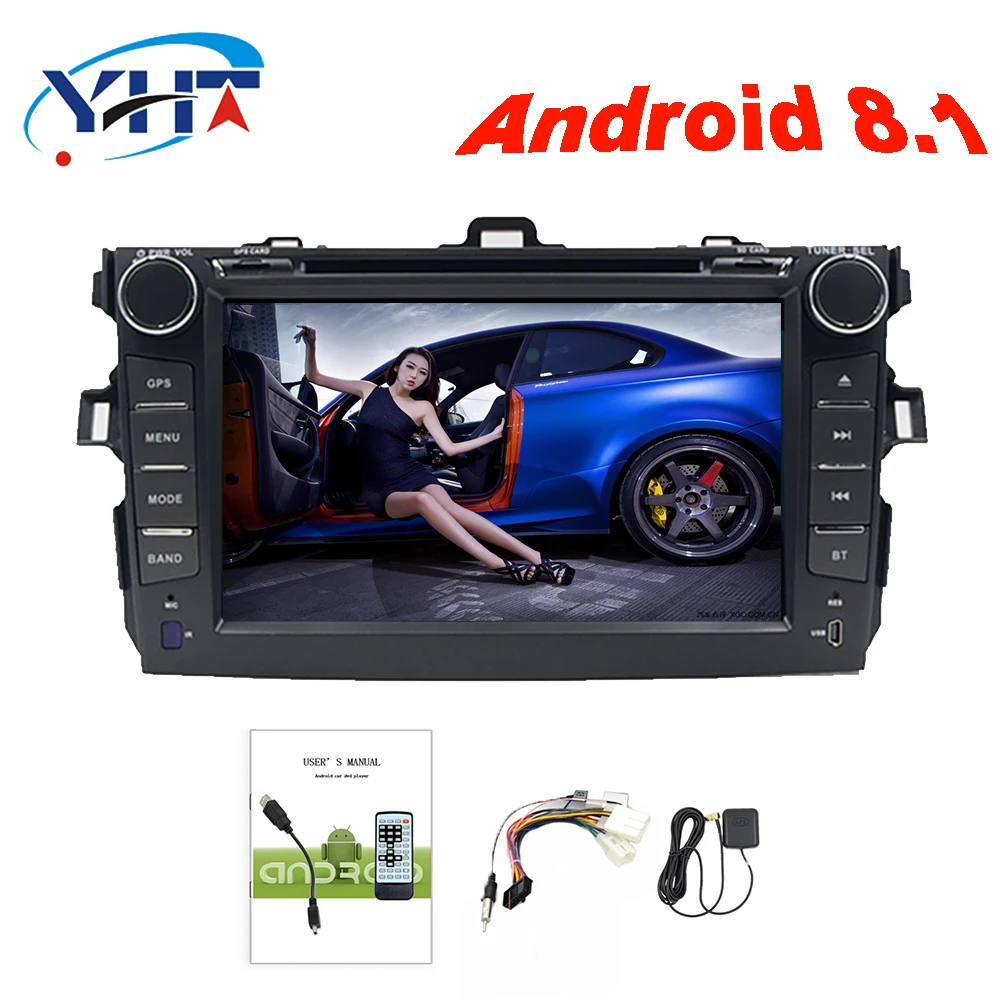 Автомагнитола 2DIN с 8 дюймовым дисплеем четырёхъядерным процессором ОЗУ 1 ГБ ПЗУ 16