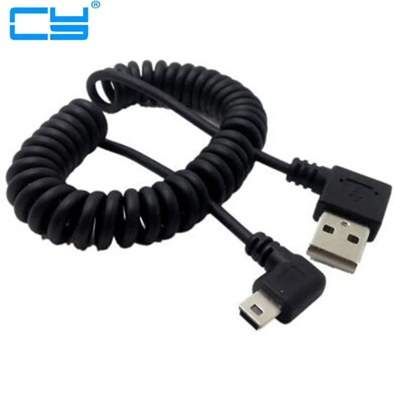 Выдвижной зарядный кабель 40 см до 120 4 фута USB 2 0 штекер к мини 90 градусов угол