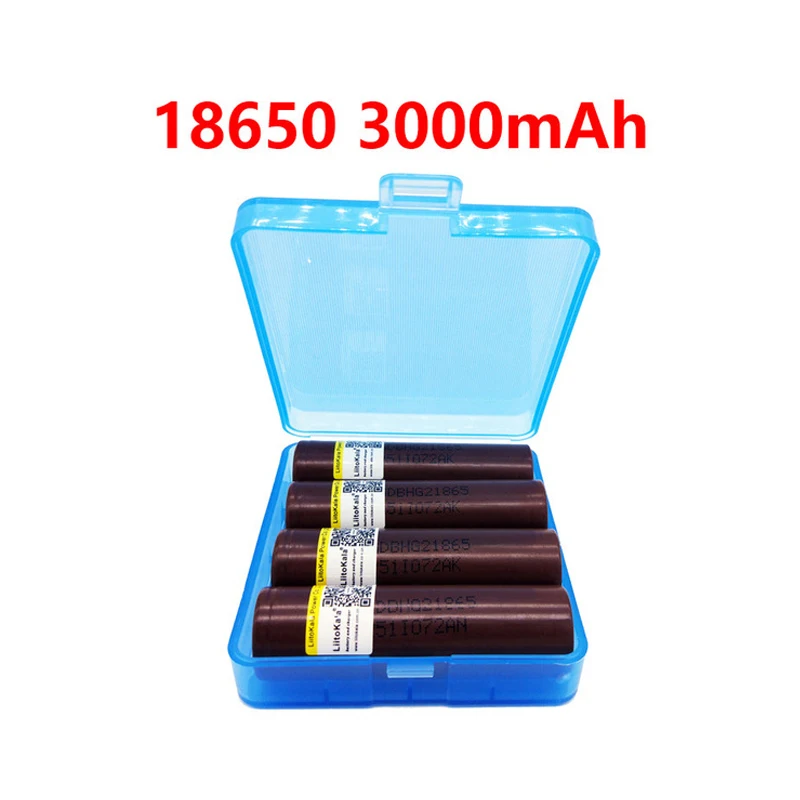 4 шт./лот LiitoKala lii 30A HG2 18650 Аккумуляторы 3000 мАч электронная сигарета перезаряжаемая