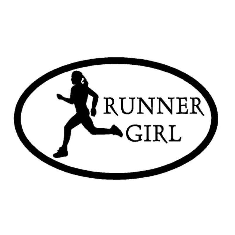 15 2 см * 9 Runner Girl Lady Marathon Run Fun Автомобильная наклейка светоотражающая для