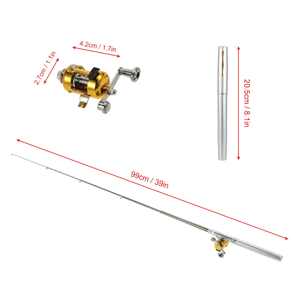 Рыболовная удочка с катушкой комплект из телескопической удочки и катушки
