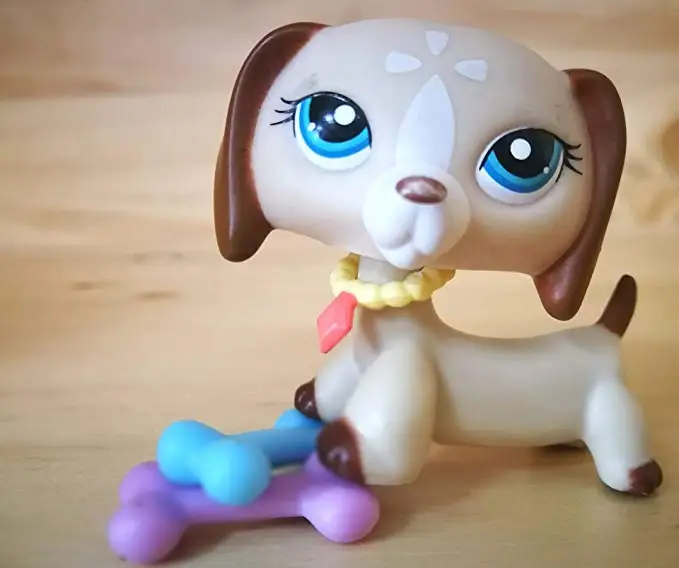 Pet Shop такса 1491 светильник коричневая собака щенок Мультфильм фигурки с
