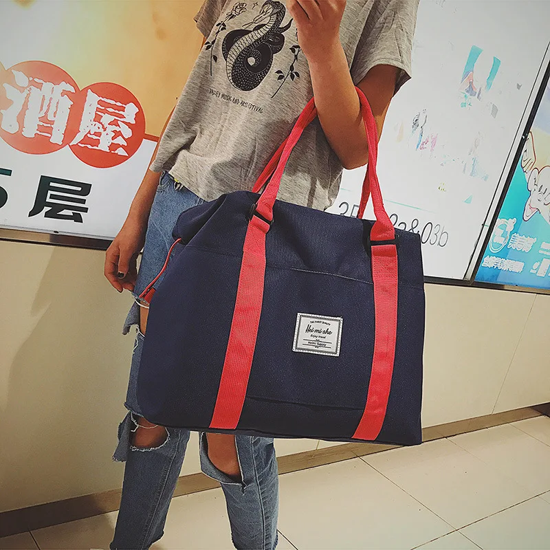 Женские холщовые дорожные сумки для багажа женские путешествий большая сумка