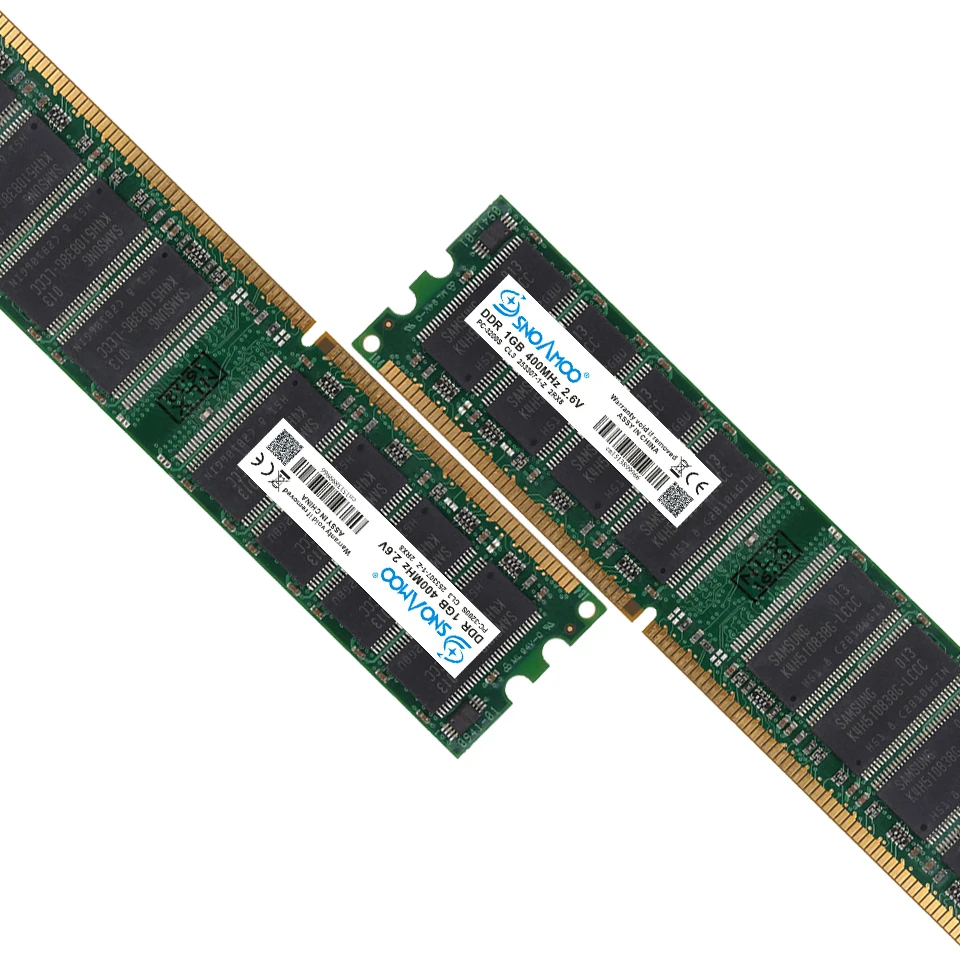 Настольный компьютер SNOAMOO б/у RAMs DDR 333 МГц 1 ГБ PC-2700U DDR1 400 DIMM Non-ECC 184Pin память для