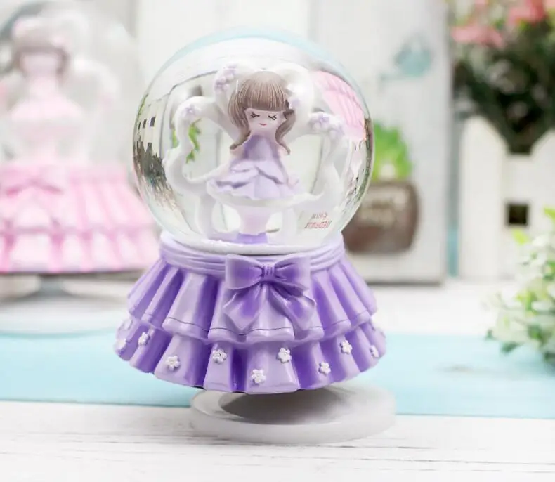 DYZ 807++++Creative flower fairy crystal ball romantic lovers music box handicraft decoration |