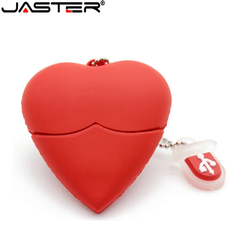 Usb флеш накопитель JASTER в форме сердца 4 ГБ 8 16 usb флешка pendriver 2 0 u диск ожерелье|USB