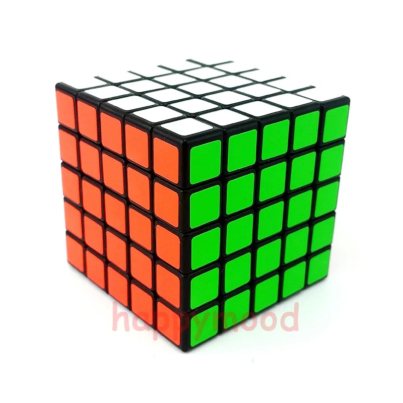 5x5 6.2cm Черная наклейка Профессиональный скоростной магический куб головоломка твист Классическая игра-головоломка обучающая 2x2x2 3x3x3 4x4x4 5x5x5 - Цвет: 5x5 6.2cm