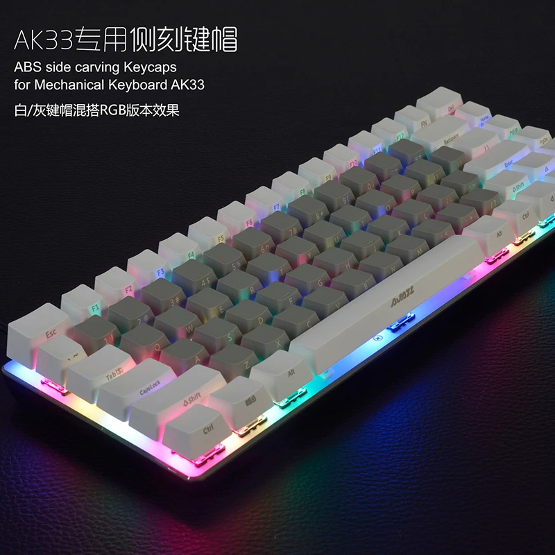 

Новое поступление Ajazz AK33 ABS боковая резьба белые/серые/черные клавиши 82 клавиши для механической игровой клавиатуры переключатели