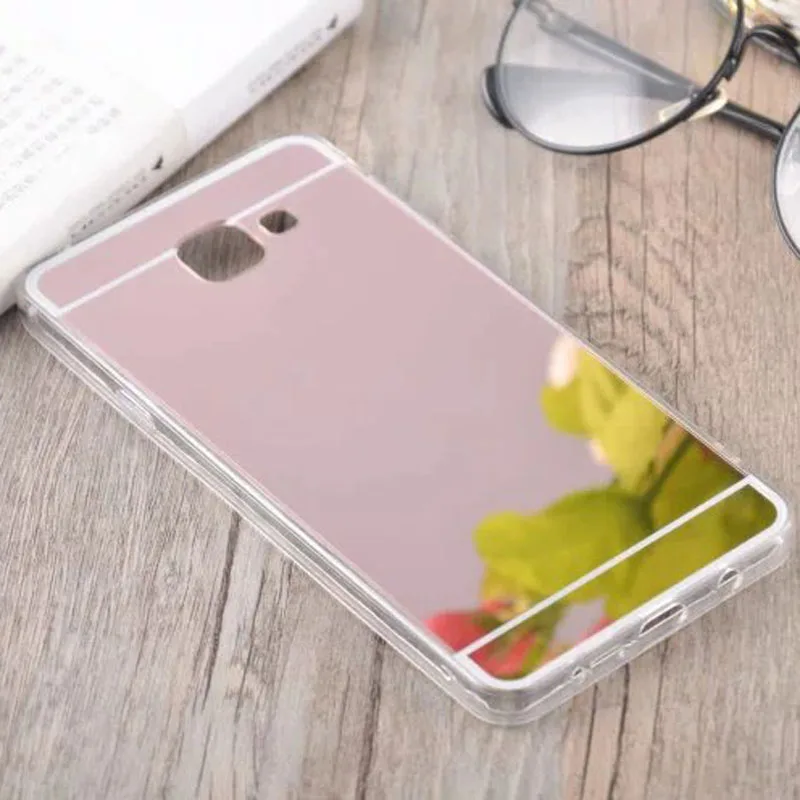 Модный зеркальный розовый прозрачный мягкий чехол из ТПУ для Samsung Galaxy A7 2016 A710F A710 |