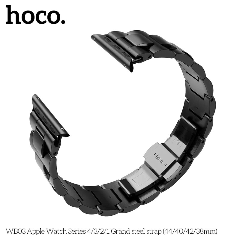 Ремешок HOCO из нержавеющей стали для Apple Watch 1 2 3 4 5 ремешок с пряжкой бабочкой iWatch